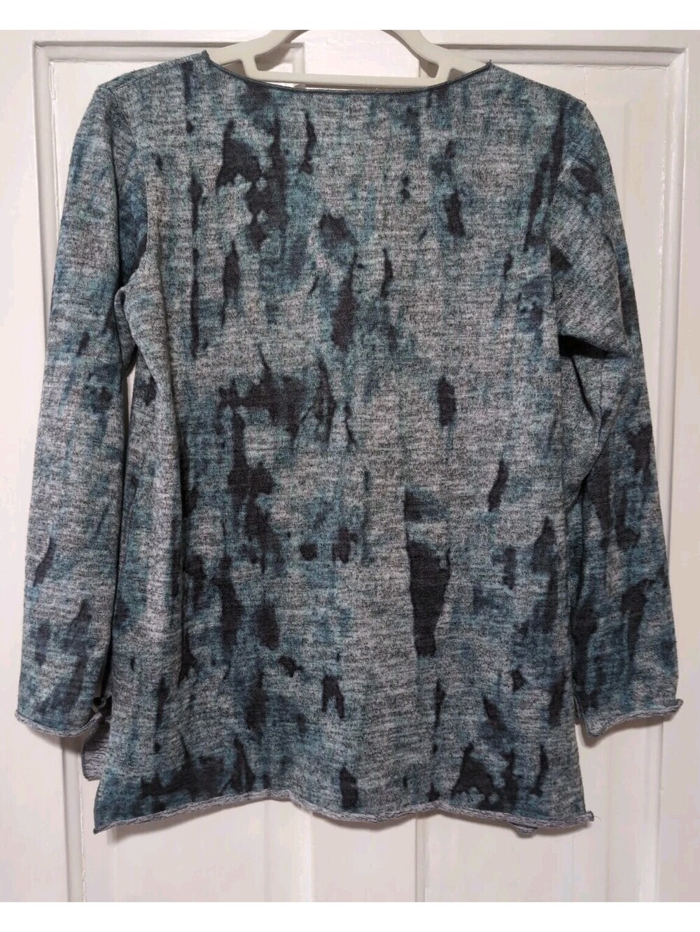 DAVID CLINE Abtract Artsy Teal Soft Woman's S Boho(1540)B - Picture 4 of 6